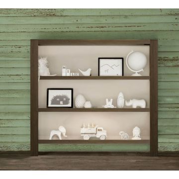 Milk Street Baby True Hutch/Bookcase - Mud with Snow 