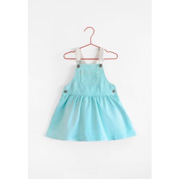 Please Mom Turquoise Denim Scoop Dress