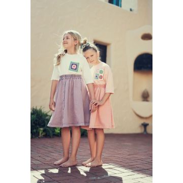 Teela Colored Denim Skirt Purple