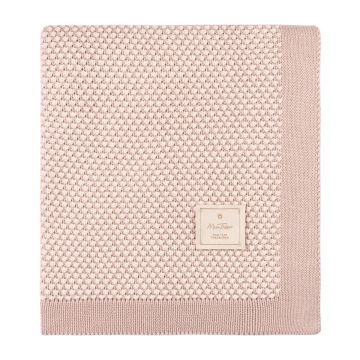 Mon Tresor Two-Tone Knit Blanket Rose Dust