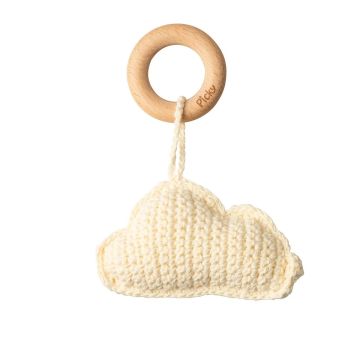 Picky Cloud Rattle teether Off White