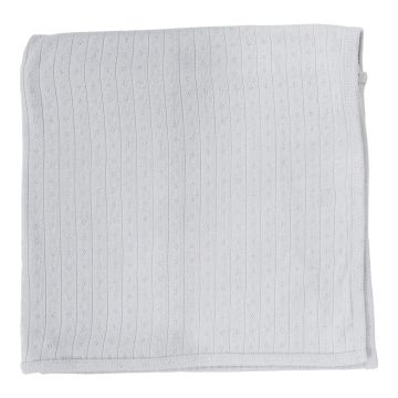 Lil legs FINE POINTELLE BLANKET Blue