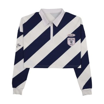 Urban Edge STRIPED RUGBY TEE Navy/White
