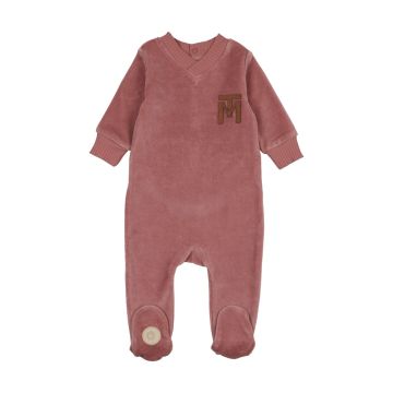 Mon Tresor V-Neck Emblem Footie
