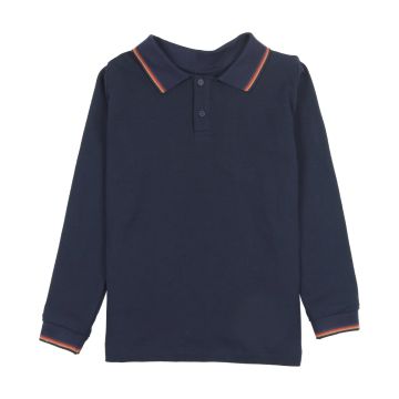 Bopop LS Polo Navy with Color Cuff