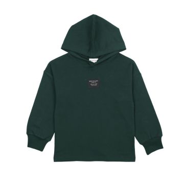 Bopop Canvas Patch Hooded Sweatshirt