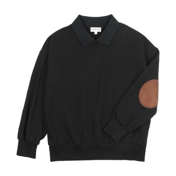 Bopop Suede Patch Sweashirt Polo
