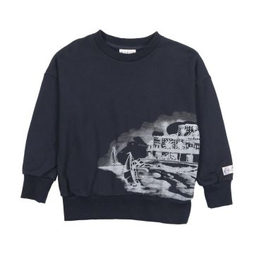 Bopop Navy Sailboat Sweatshirt