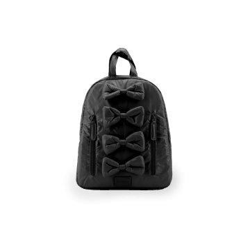 7AM Enfant Black Midi Bows Black Backpack