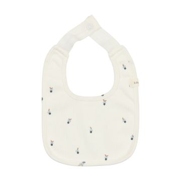 Lil legs Very Berry Bib White/Blue