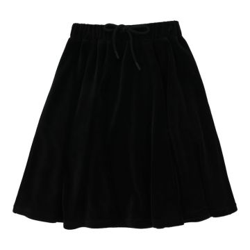 Analogie Velour Circle Skirt Black