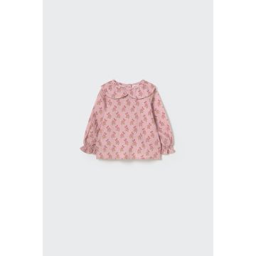 My Little Cozmo Bloom Textured Baby Blouse Silver Pink