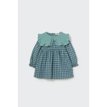 My Little Cozmo Gingham flannel baby dress