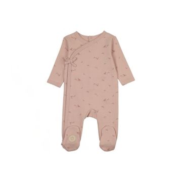 Mon Tresor Vintage Bird Wrap Footie Pink Whip