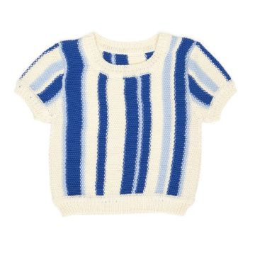 Tun Tun Stripped Knitted Top Natural/Blue