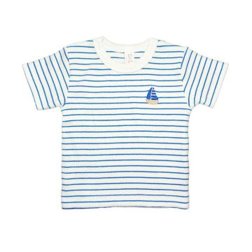 Tun Tun Short Sleeve Top Blue Stripes