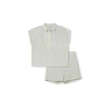 One Child Lewis Striped Shirt And Shorts 