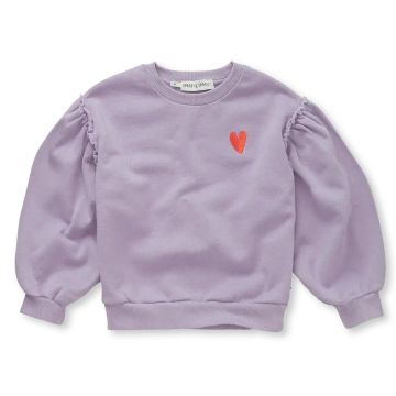 Sproet and Sprout SWEATSHIRT PUFF SLEEVES HEART Lavender