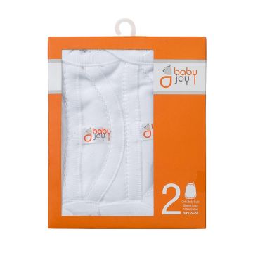 Baby Jay Girls Thin Shoulder Strap Bodysuit - 2 Pack