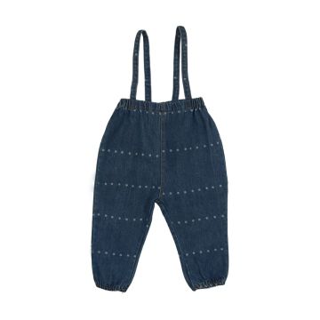 Bopop Denim Bow Overalls Boy