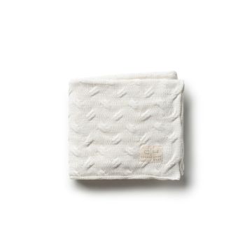 Domani Home Waves Knit Baby Blanket CREAM