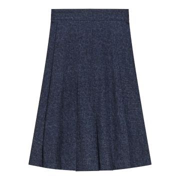 Aspect Ladies Stretch Mix Knit Teen Knife Pleated Skirt