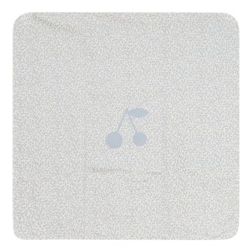 Lux Baby Blanket Off White/Blue