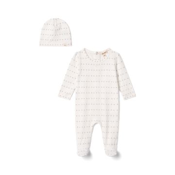 Lola Baby Cotton Modal Romper Set With Small Print