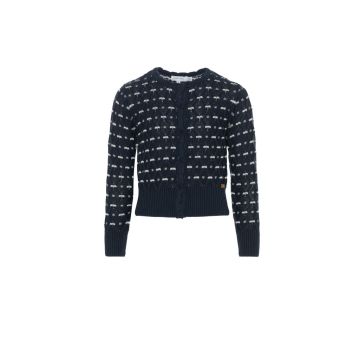 Charlotte & George Stripe Floral Cardigan Ink
