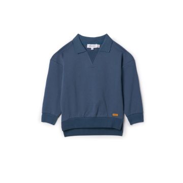 Charlotte & George Boys Pullover Top With French Fleece Rib Sleeves
