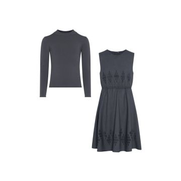 Joie De Vivre Girls Jumper Set With Cut Out Design
