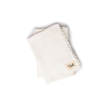 Bebe Bella Baby Blanket With Crochet Trim