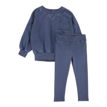 Analogie Wash Boys Sweatshirt Set Blue Wash