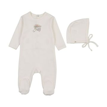 Bonne Bonne Wheelbarrow Garden Footie & Hat Set