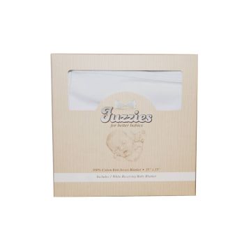 Fuzzies White Receiving Blaket