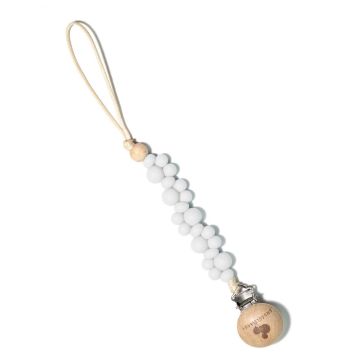 Snuggle Baby Bubble Paci Clip White