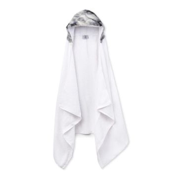 Zandino Oversized Hooded White Towel White Ethan Silver