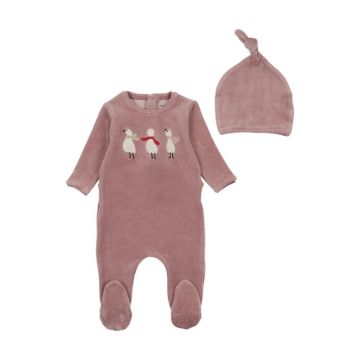 Bee & Dee Winter Geese Footie with Beanie