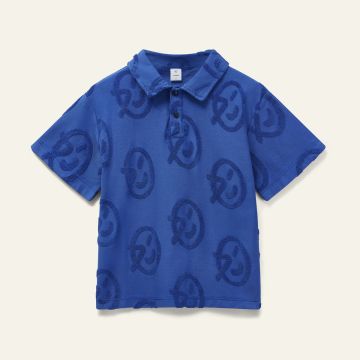 Wynken PULPO POLO SHIRT KLEIN BLU LOGOS