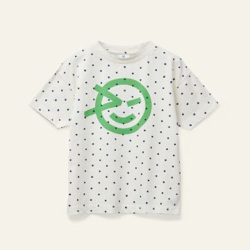 Wynken polka Tee Ecru/Green