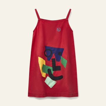 Wynken CAMP LINEN/COTTON SUNDRESS Red