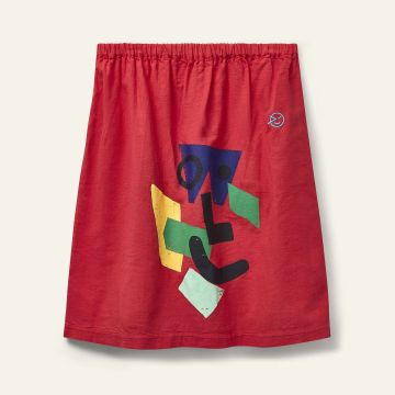 Wynken CAMP LINEN/COTTON SKIRT Red
