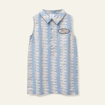 Wynken AMORE DENIM SLEEVELESS DRESS Soft Pink Stripe