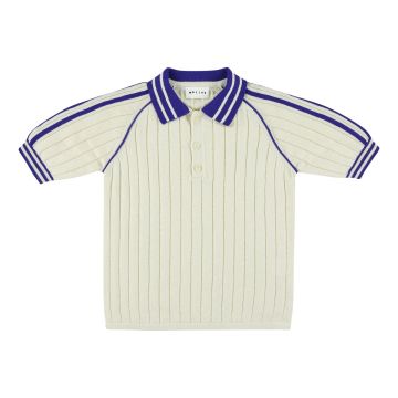 Morley Wright Striped Boys Polo Cream