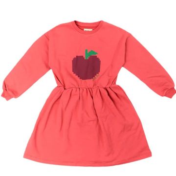 Wander & Wonder Big Apple Sweat Dress Rhubarb