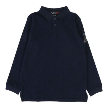Analogie Plaid Detail Polo Navy