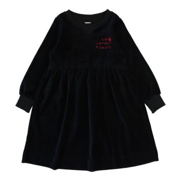 Analogie Velour Dress Black