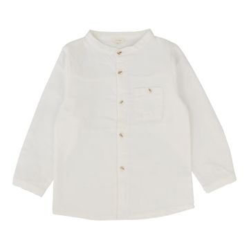 Lil Legs Mandarin Collar Shabbos Shirt Winter White