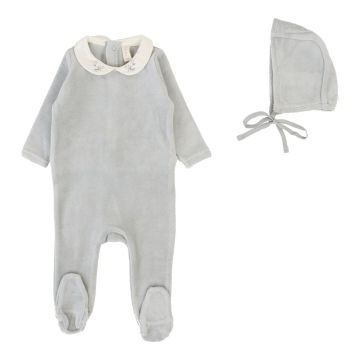 Lilette Velour Collar Footie Set