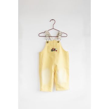 Please Mom Yellow Denim Barrel Overalls